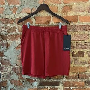 NWT Lululemon Athletica Men's Deep Red Athletic Shorts